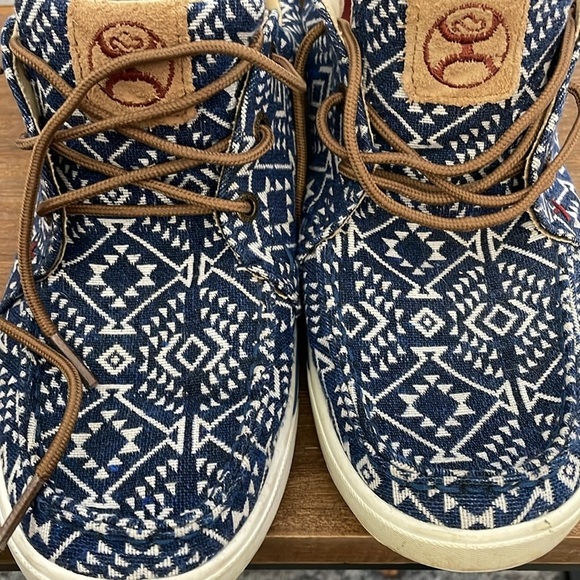 Twisted X Hooey Women’s 9.5M Moc Toe Southwestern Lace Up Loafer Shoes - Picture 9 of 11